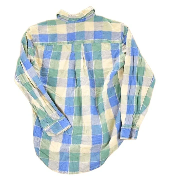 Vintage 1990s LL Bean Plaud Button Up Shirt Women's S - Image 2