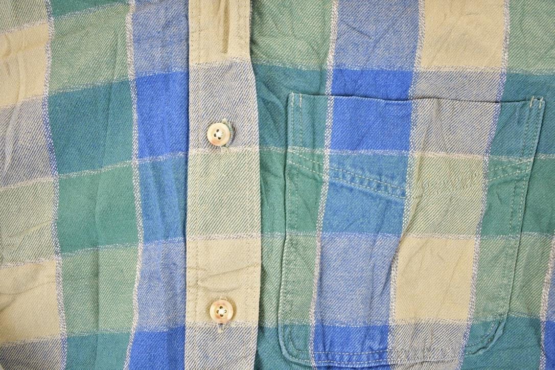 Vintage 1990s LL Bean Plaud Button Up Shirt Women's S - Image 3