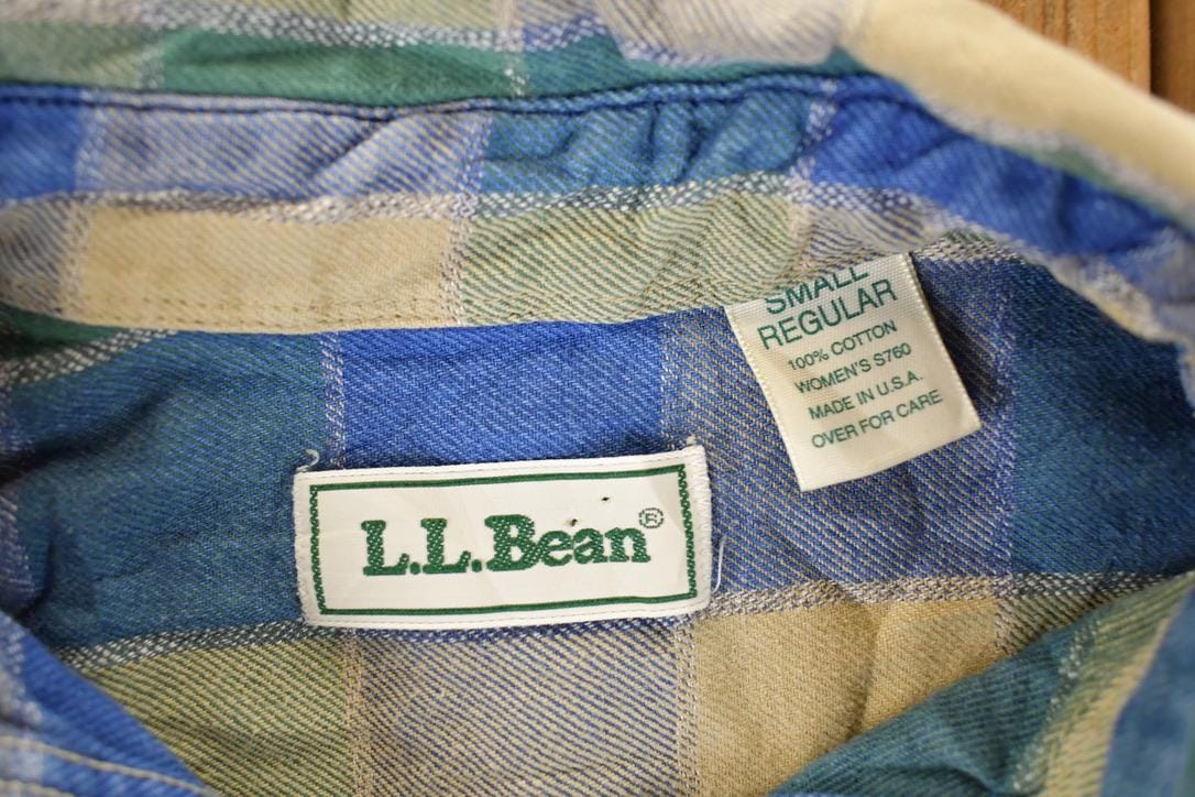 Vintage 1990s LL Bean Plaud Button Up Shirt Women's S - Image 5
