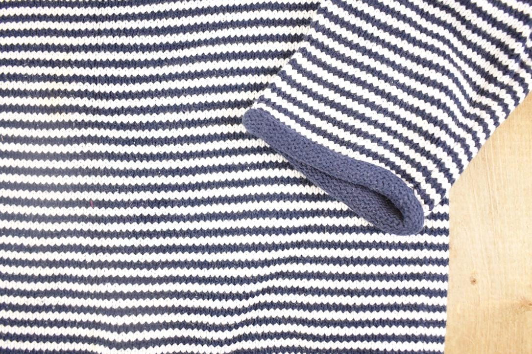 Vintage 1990s LL Bean Striped Knit Boating Sweater Women's S - Image 3