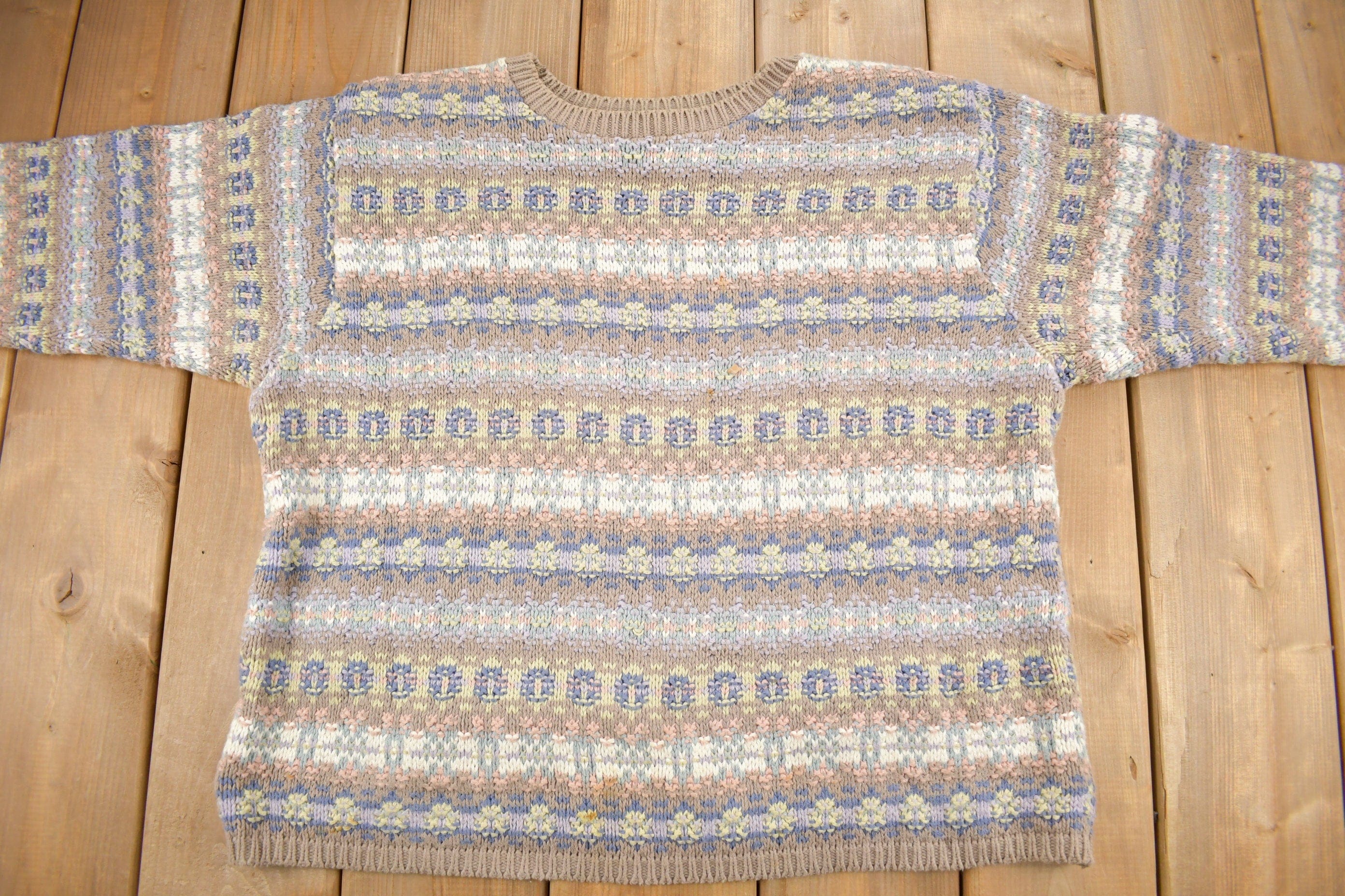 Vintage 1990s LL Bean Women's Knit Crewneck Sweater Women's M - Image 3