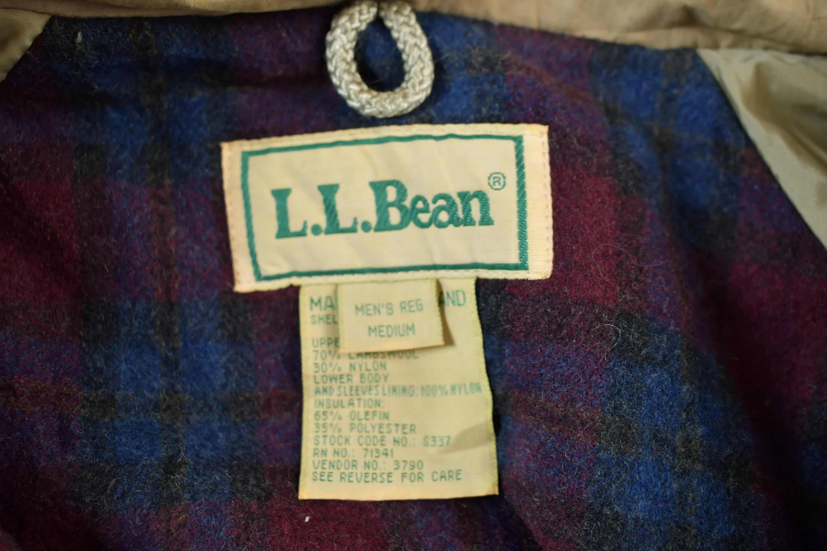 Vintage 1990s LL Bean Wool Long Jacket Men's Large - Image 3