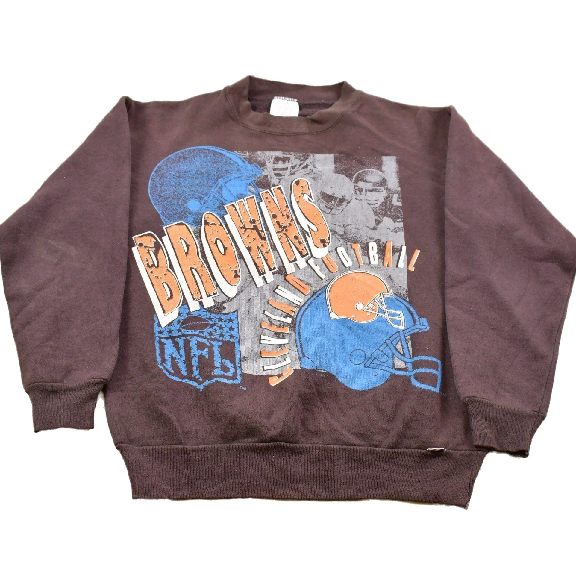 Vintage 1990s Logo 7 Cleveland Browns Crewneck Sweatshirt Men's XS