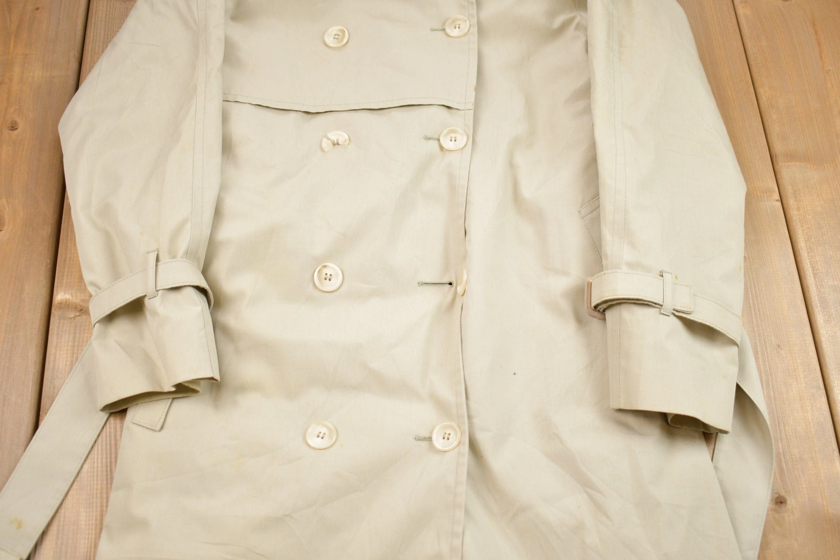 Vintage 1990s London Fog Blanket Lined Full Length Jacket Men's Medium - Image 3