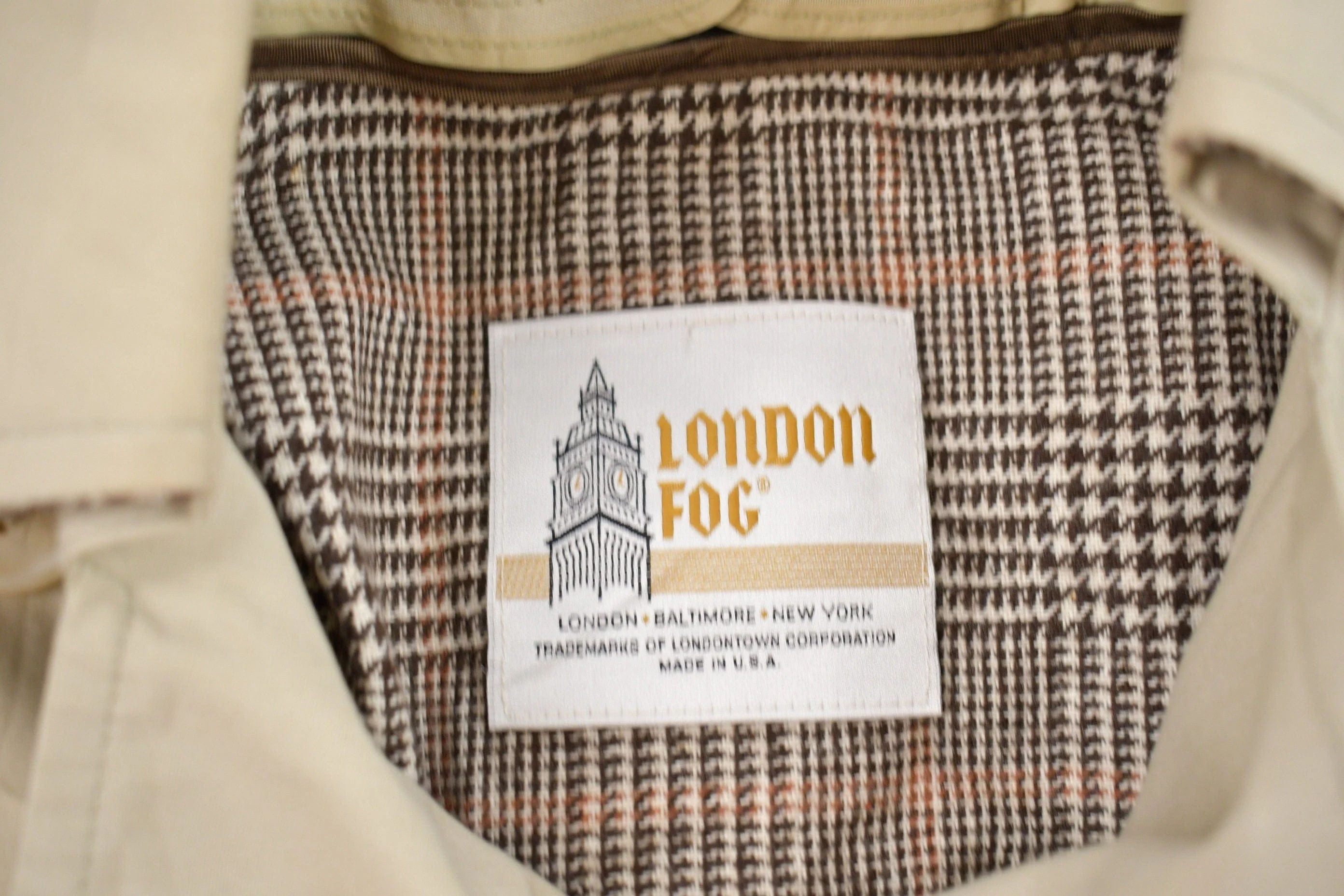 Vintage 1990s London Fog Blanket Lined Full Length Jacket Men's Medium - Image 4