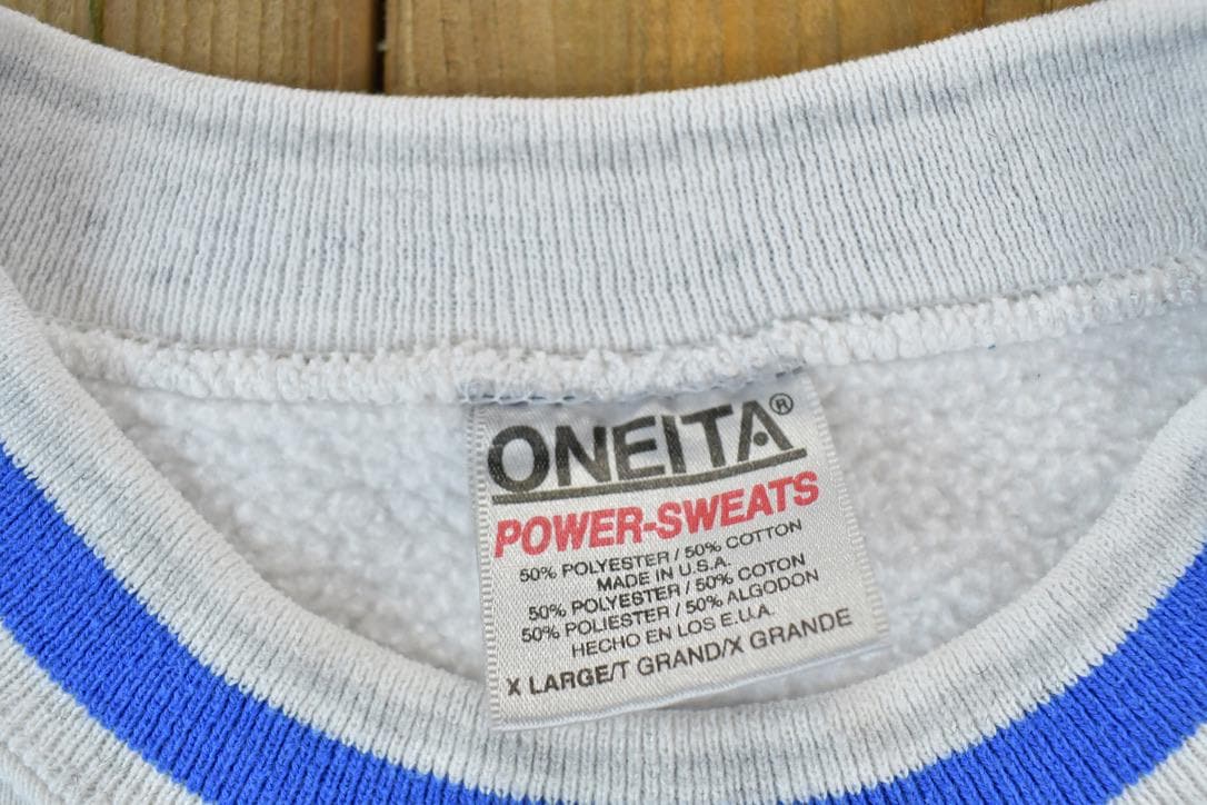 Vintage 1990s Long Lake Eveleth Minnesota Crewneck Sweatshirt Made In USA Men's Large - Image 4
