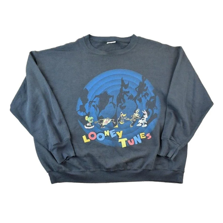 Vintage 1990s Looney Tunes Crewneck Sweatshirt Made In USA Men's XL