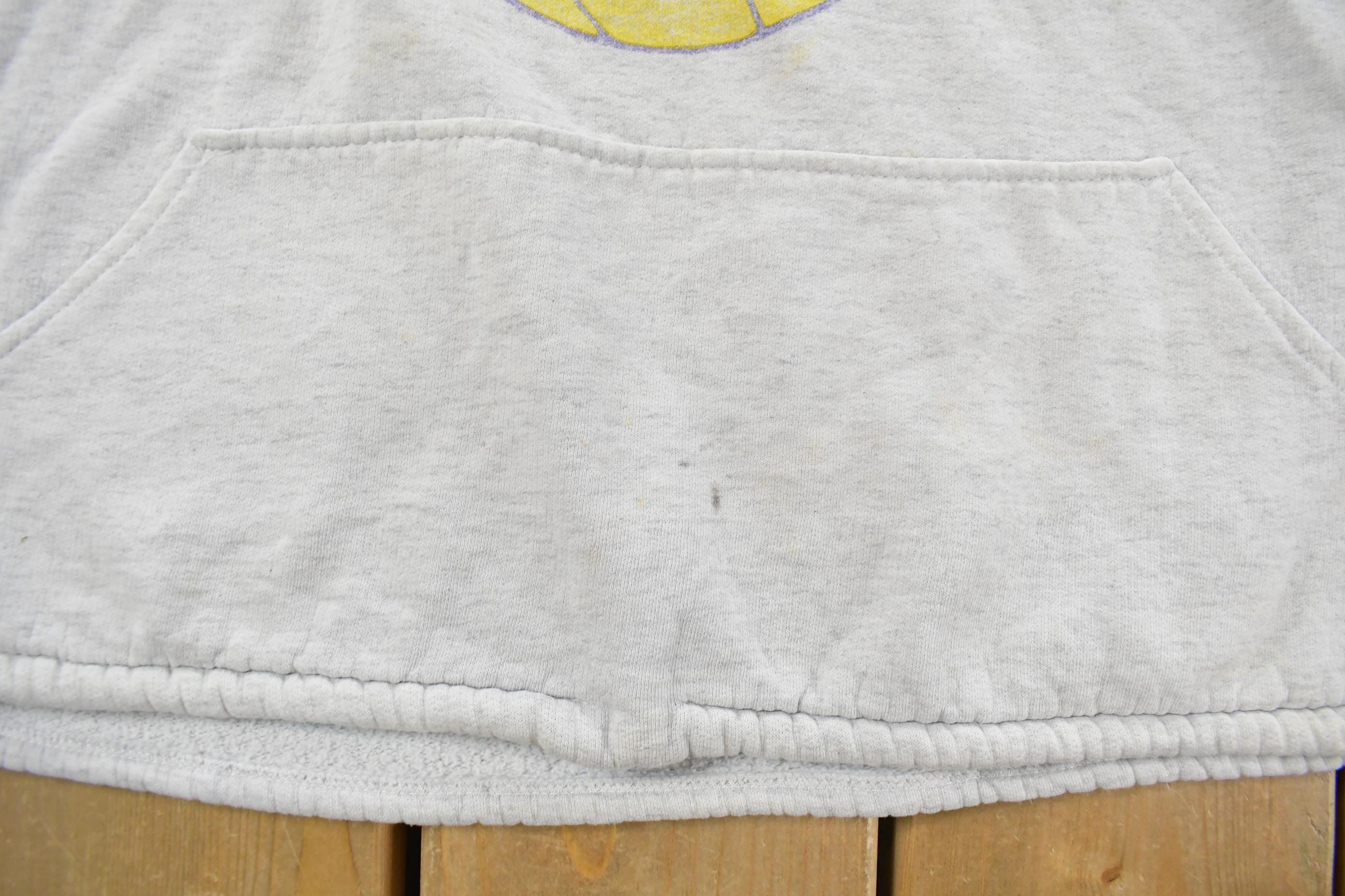 Vintage 1990s Los Angeles Lakers NBA Quarter Zip Sweatshirt Men's Large - Image 4