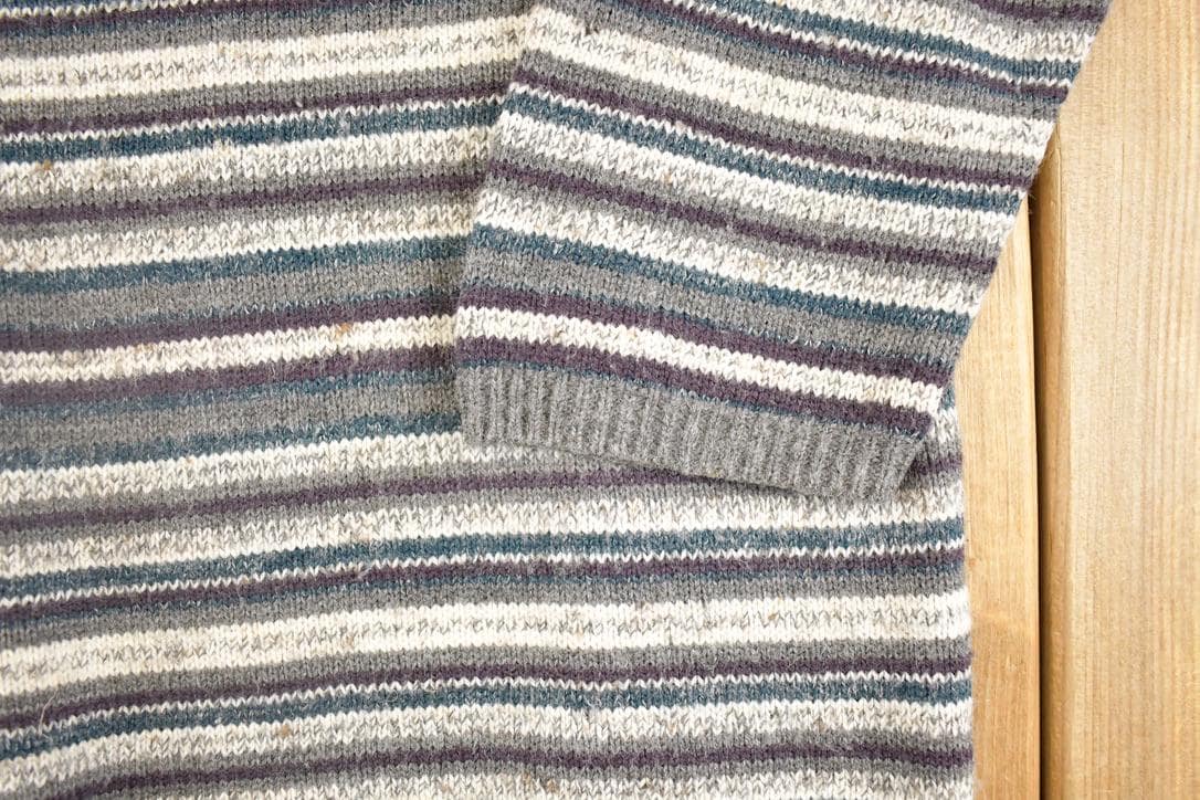 Vintage 1990s LTD Jeanswear Quarter Button Knit Sweater Men's L - Image 3