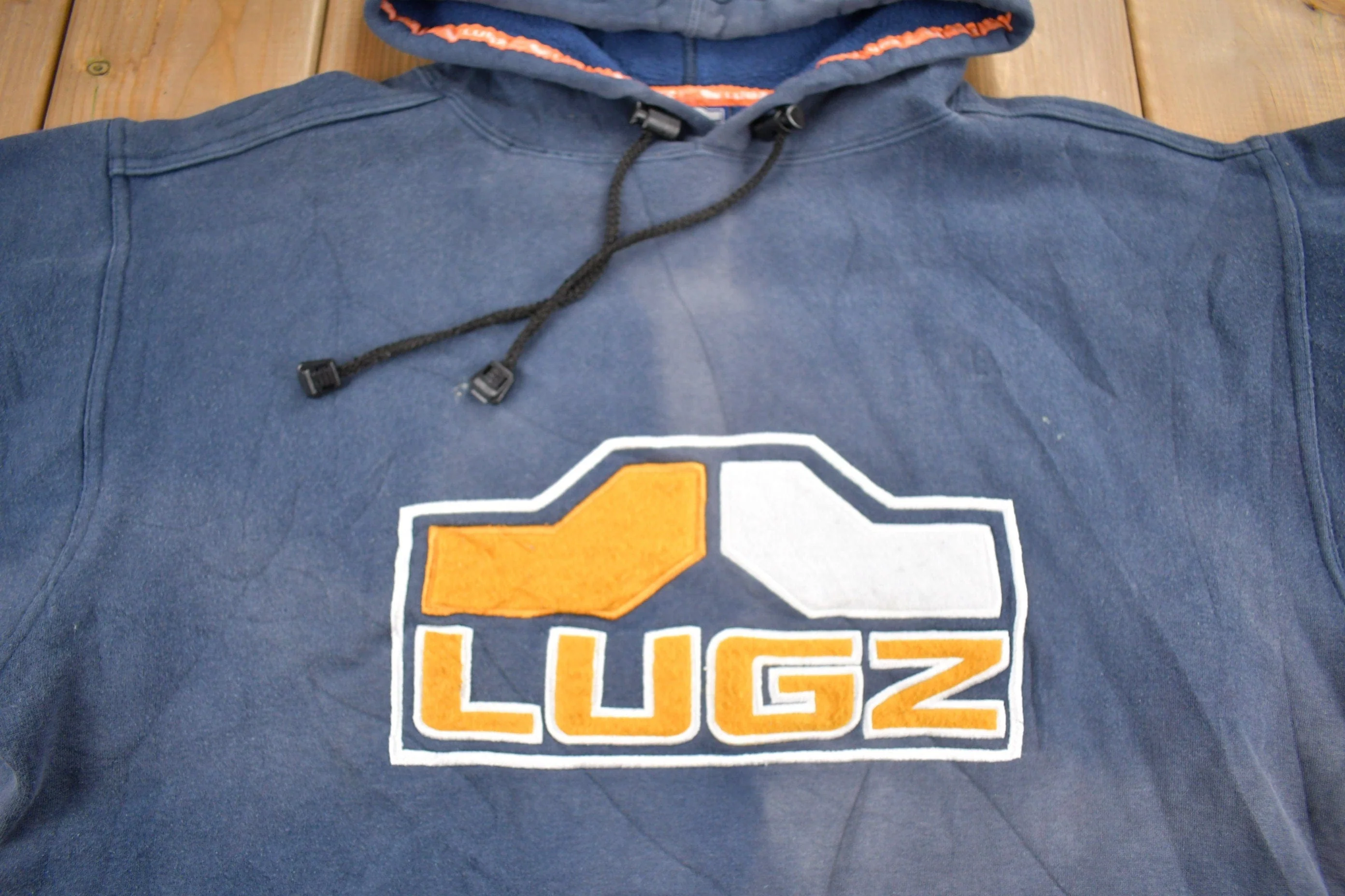 Vintage 1990s Lugz Heavy Weight Hoodie Men's Large - Image 3
