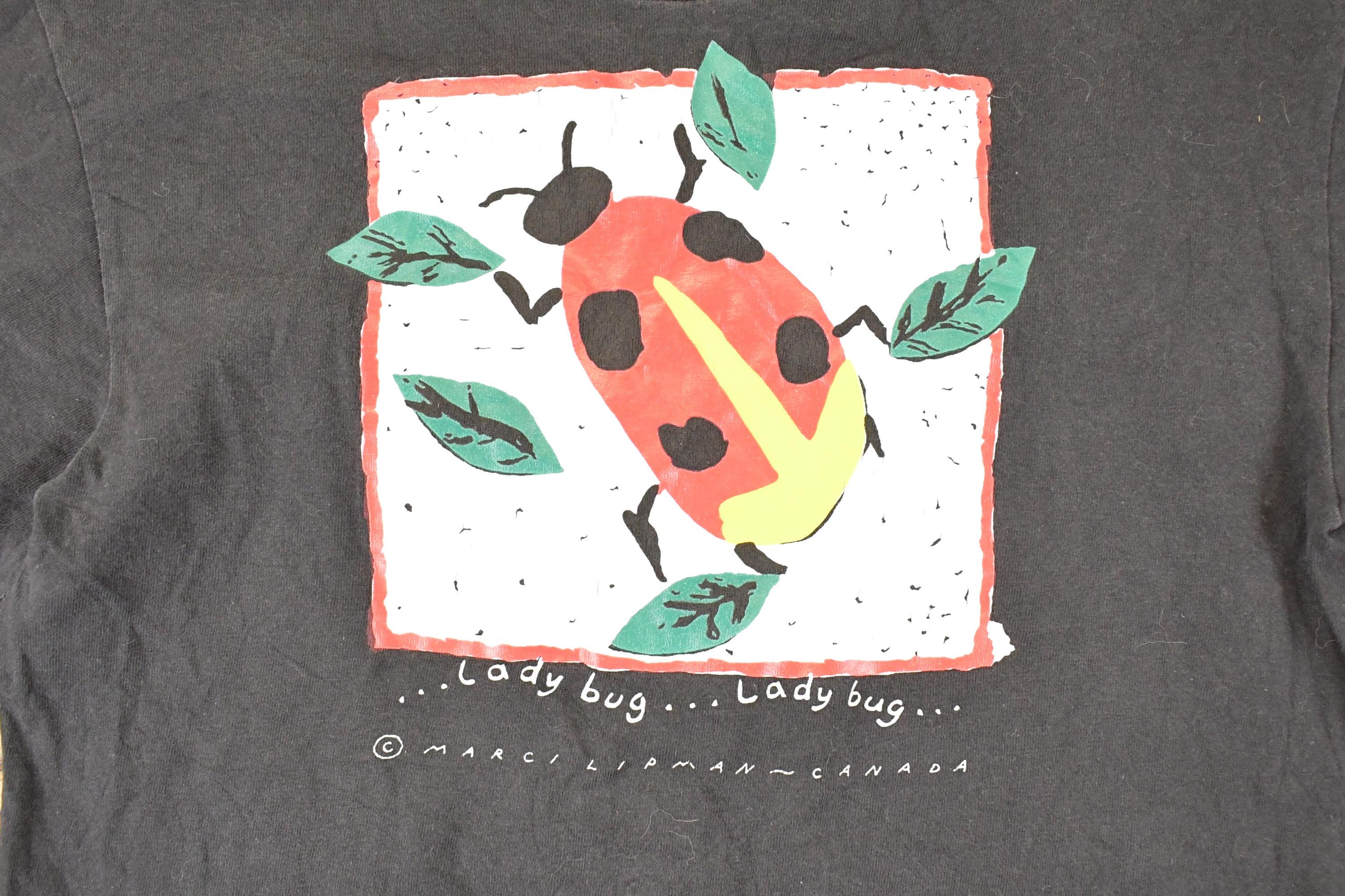 Vintage 1990s Marci Lipman Ladybug Souvenir Cartoon T-Shirt Women's S - Image 3