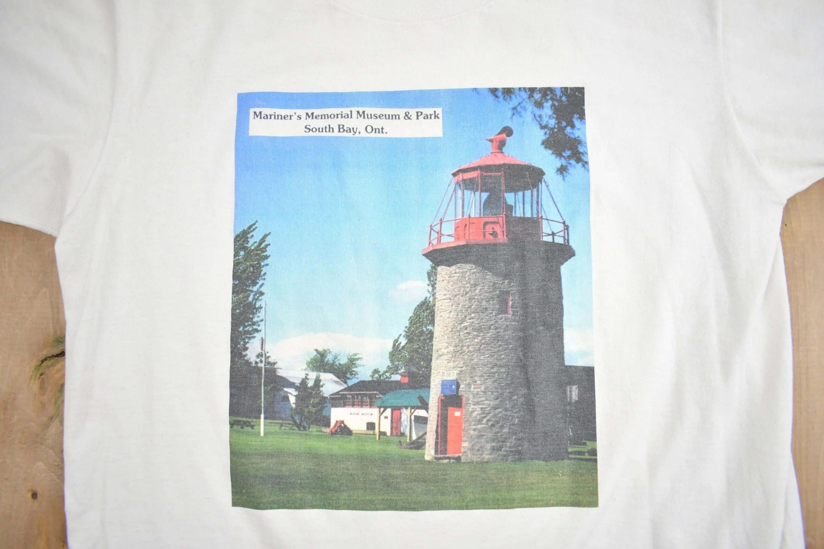 Vintage 1990s Mariner's Memorial Museum & Park Graphic T Shirt Men's Large - Image 3