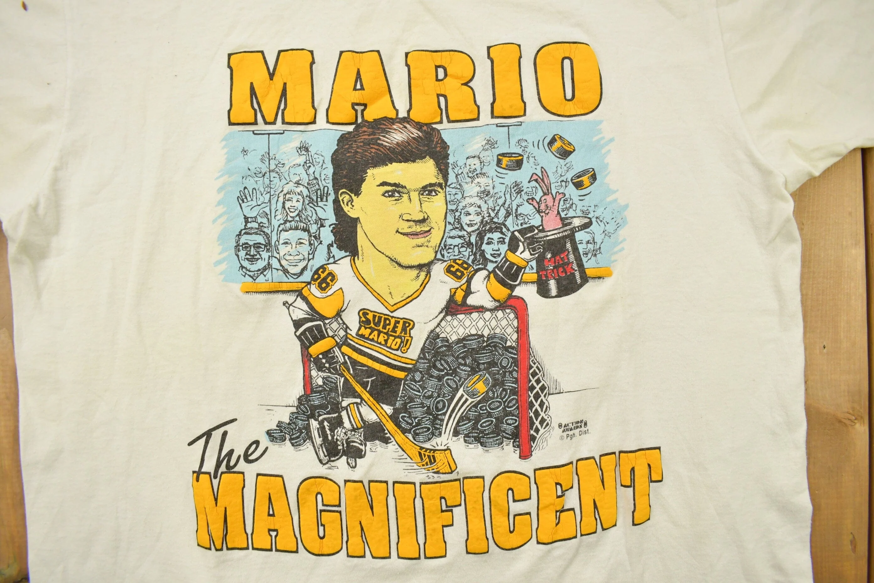 Vintage 1990s Mario Lemieux NHL Graphic T-Shirt Men's Large - Image 3