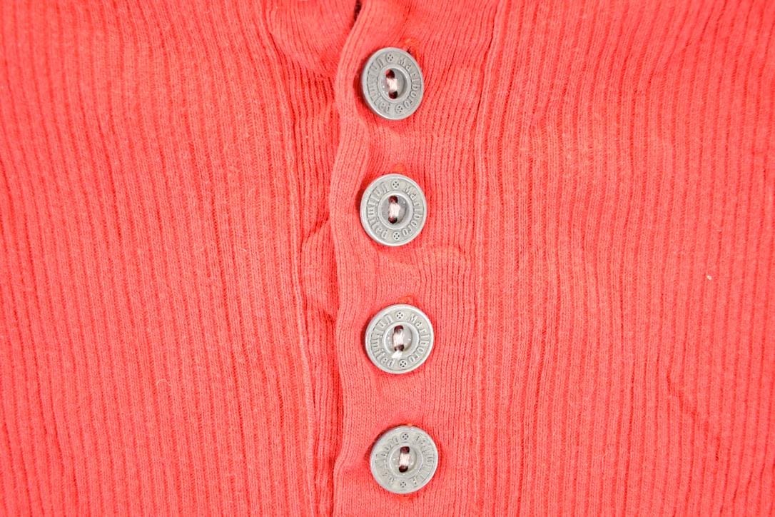Vintage 1990s Marlboro Unlimited Thermal Quarter Button Crewneck Sweatshirt Men's L - Image 3