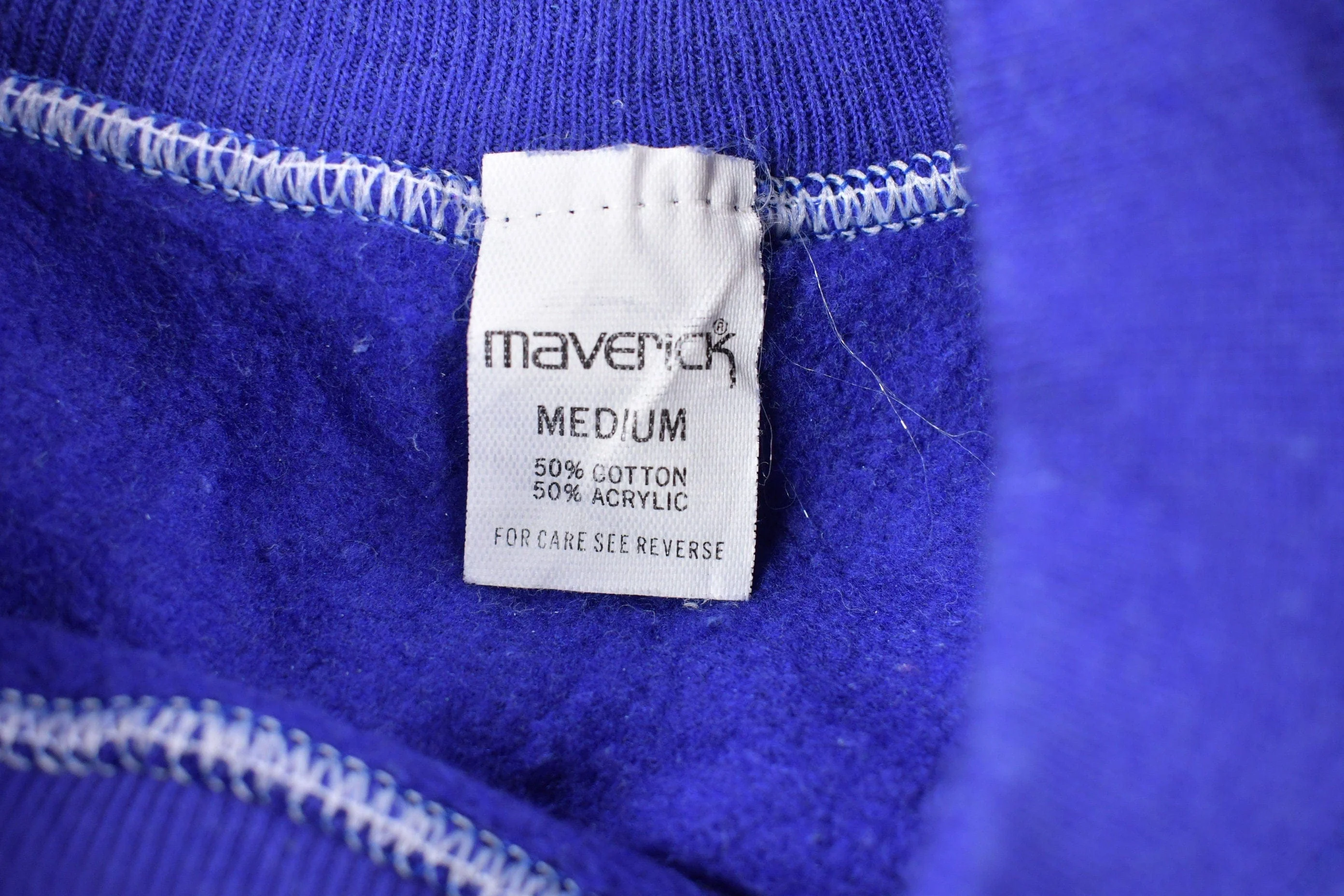 Vintage 1990s Maven Blank Crewneck Sweatshirt Men's Medium - Image 3