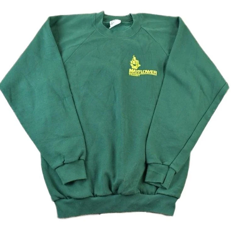 Vintage 1990s Mayflower Transit Crewneck Sweatshirt Made In USA Men's Large - Image 2