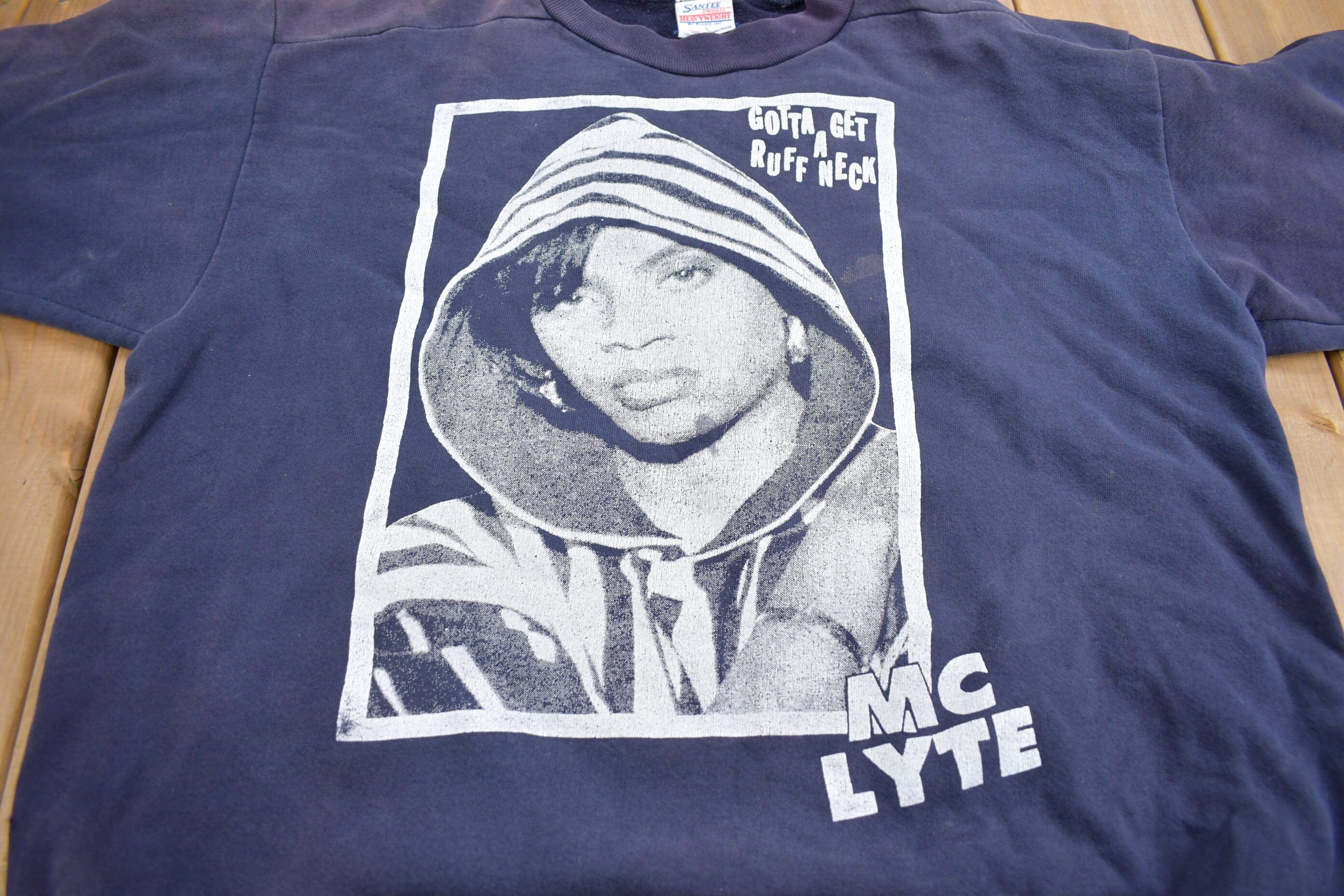 Vintage 1990s MC Lyte Ruff Neck Crewneck Sweatshirt - Image 3