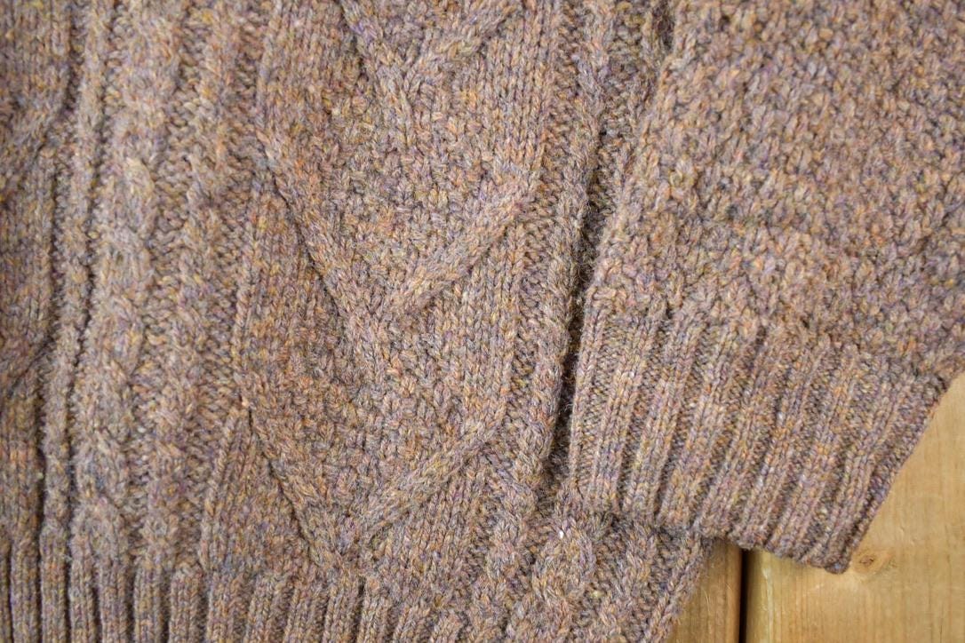 Vintage 1990s Mcadam Knit Wear Abstract Pattern Crewneck Sweater Made In Scotland Men's Large - Image 4
