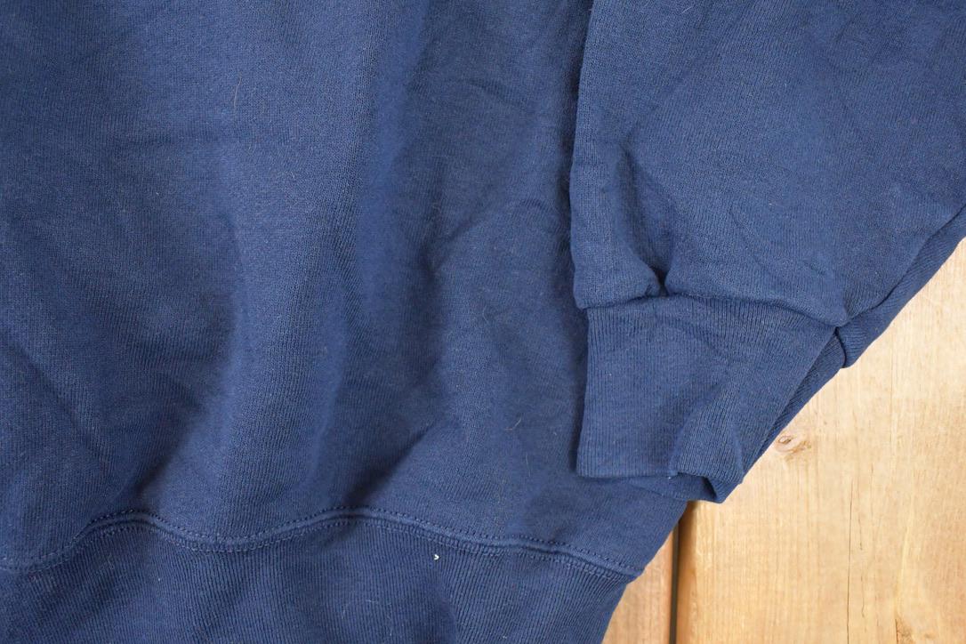 Vintage 1990s Members Mark Blank Navy Crewneck Sweatshirt Mens L - Image 3