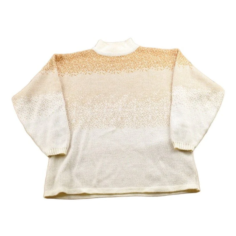 Vintage 1990s Messages Knitted Turtleneck Sweater Men's MMen's Medium