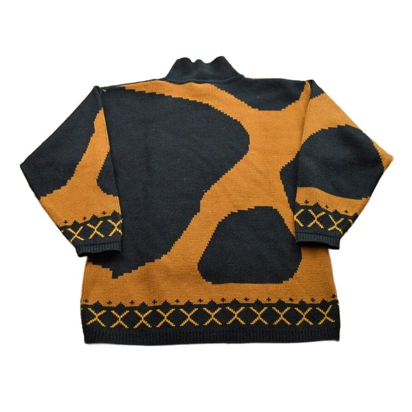 Vintage 1990s Michael Carrie Knitted Turtleneck Sweater Men's S - Image 2