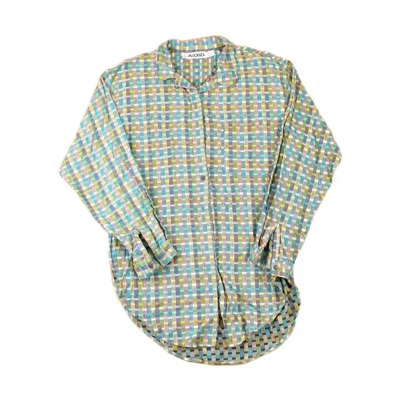 Vintage 1990s Michel Abstract Button Up Shirt Men's L