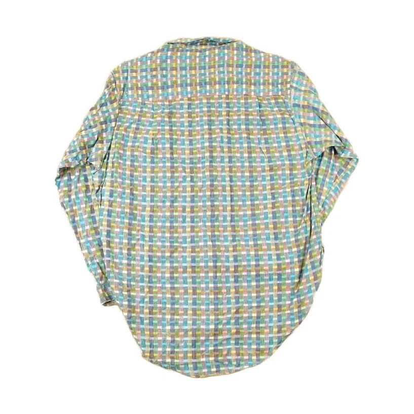 Vintage 1990s Michel Abstract Button Up Shirt Men's L - Image 2