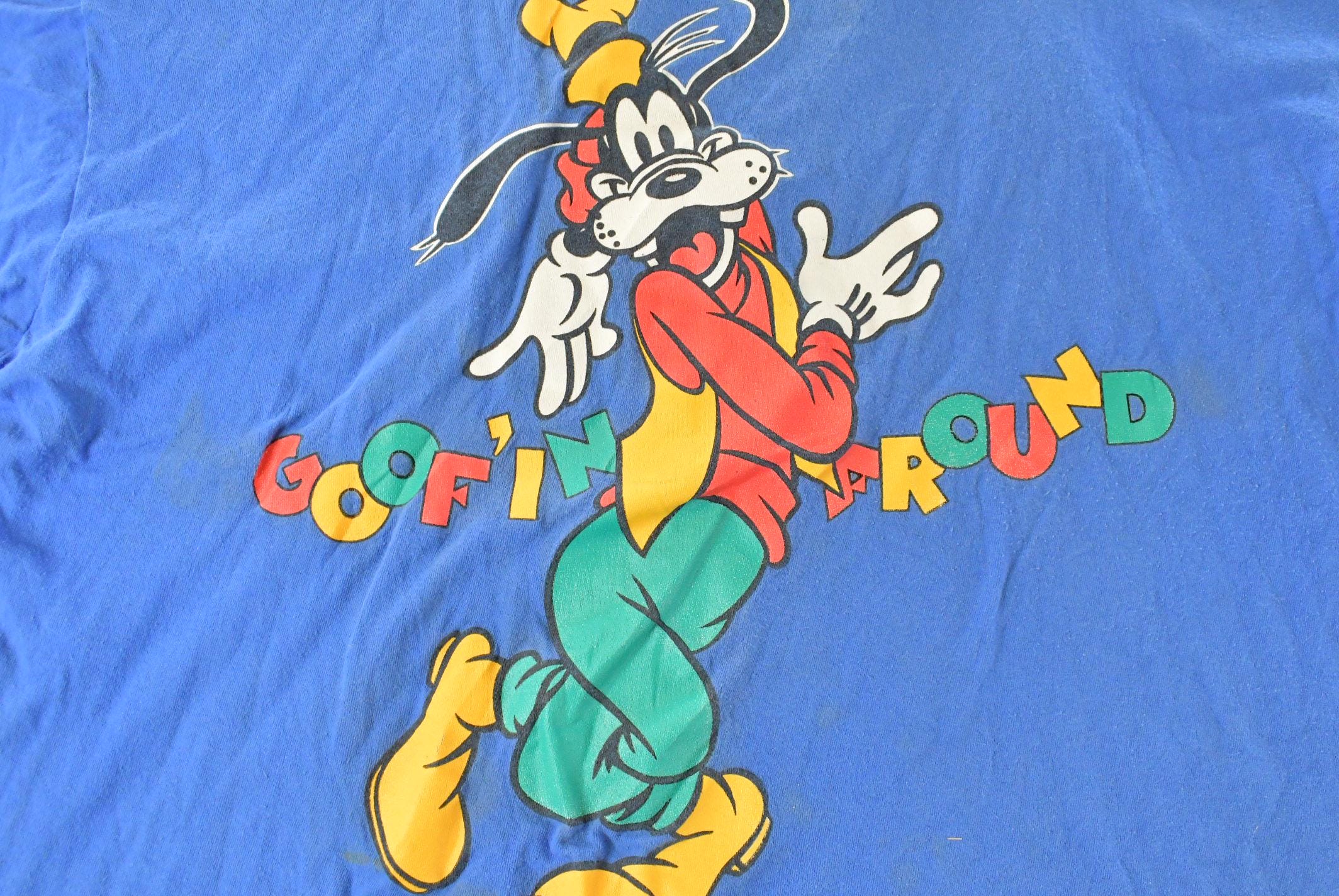 Vintage 1990s Mickey & Co Goofy's World T-Shirt Men's 2XL - Image 3