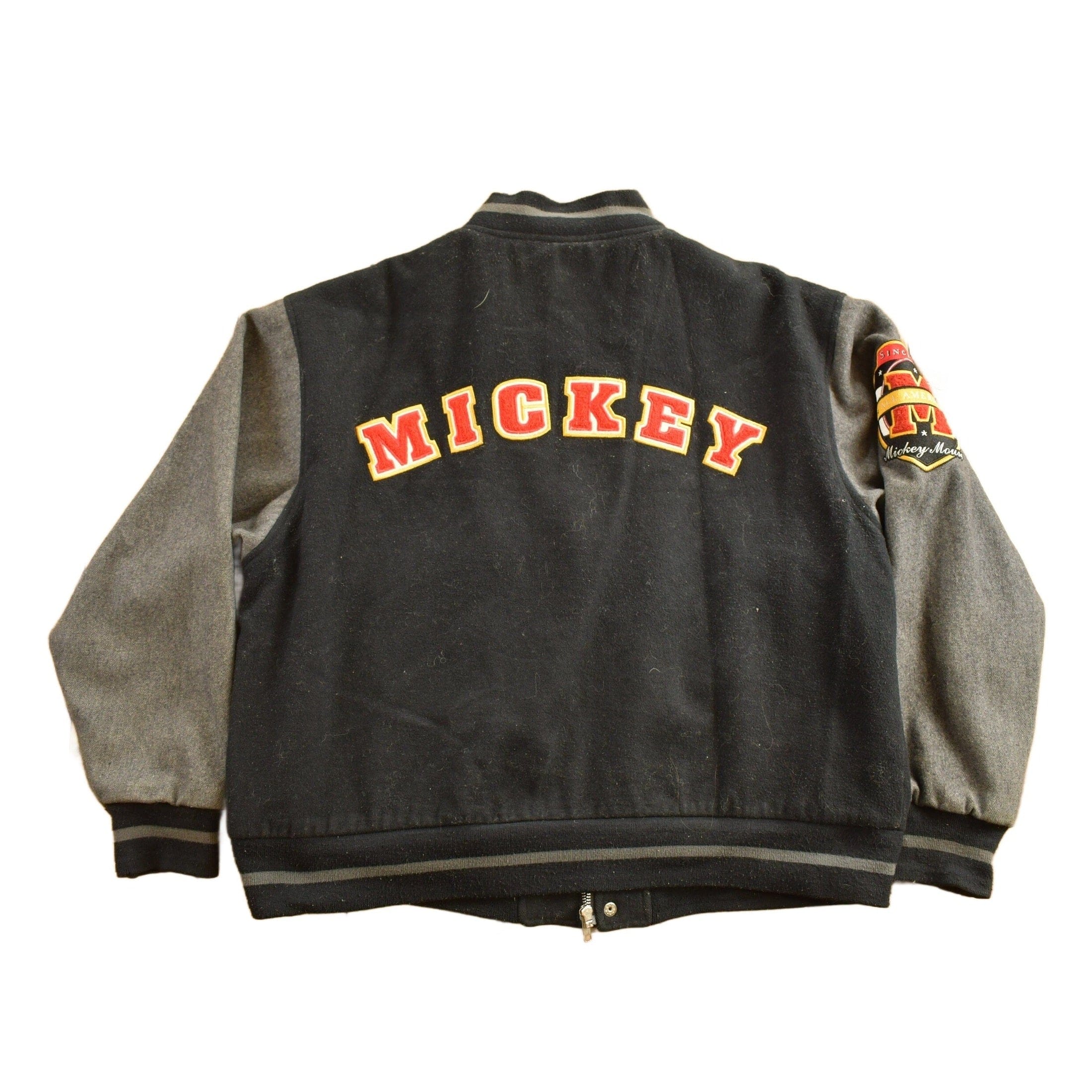 Vintage 1990s Mickey Embroidered Disney Varsity Jacket Men's Large - Image 2