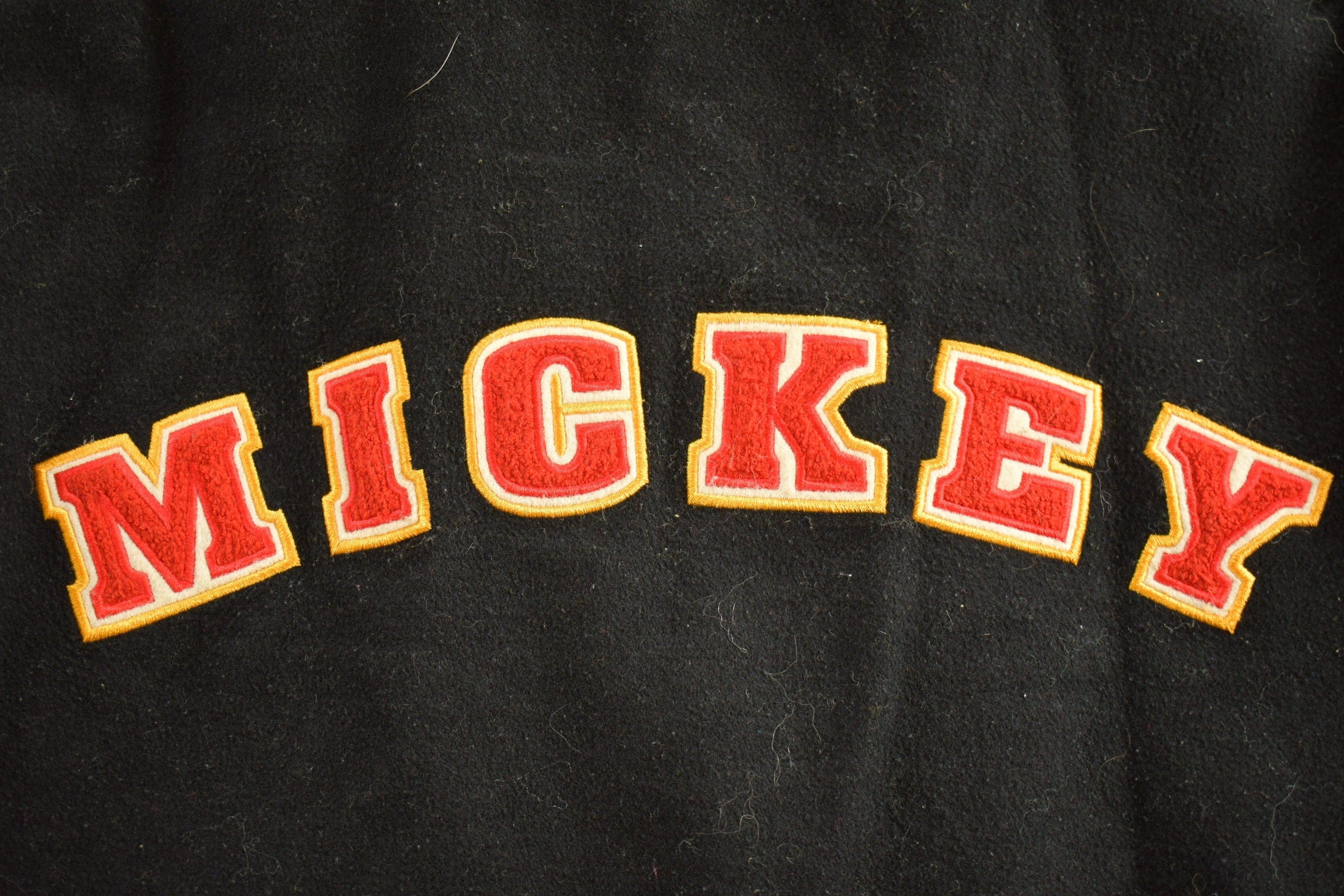 Vintage 1990s Mickey Embroidered Disney Varsity Jacket Men's Large - Image 6