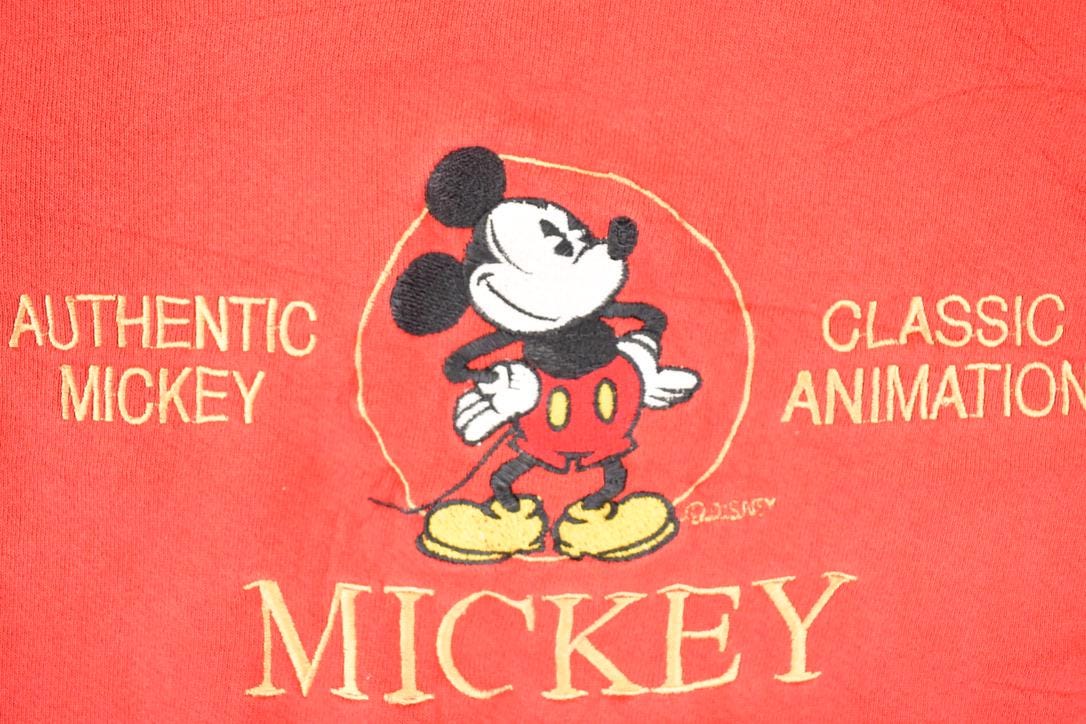 Vintage 1990s Mickey Mouse Embroidered Disney Crewneck Sweater Men's XL - Image 3
