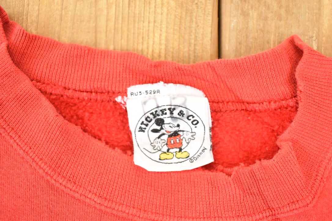 Vintage 1990s Mickey Mouse Embroidered Disney Crewneck Sweater Men's XL - Image 4