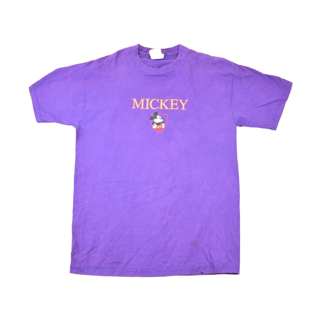 Vintage 1990s Mickey Mouse Embroidered Disney T-Shirt Men's L