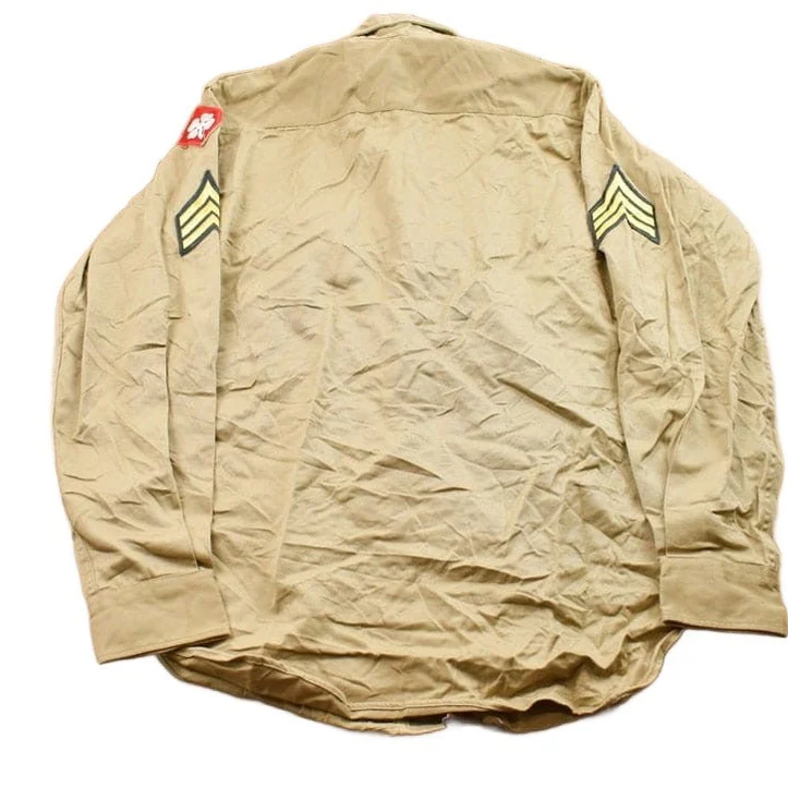 Vintage 1990s Military Button Up Shirt - Image 2