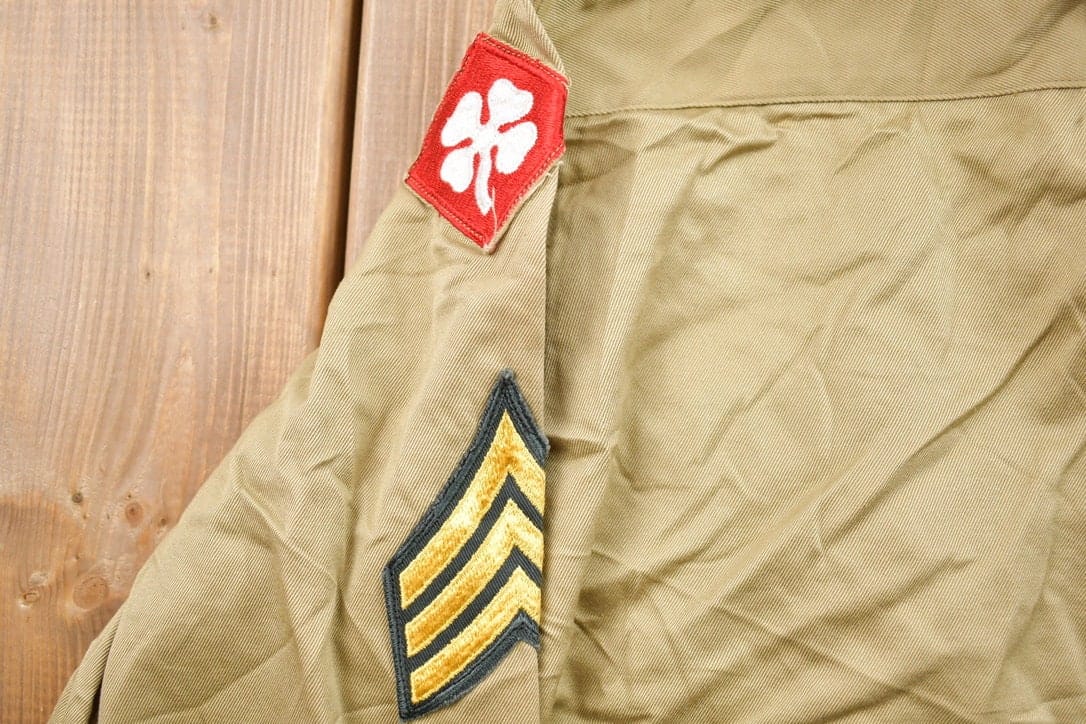 Vintage 1990s Military Button Up Shirt - Image 5