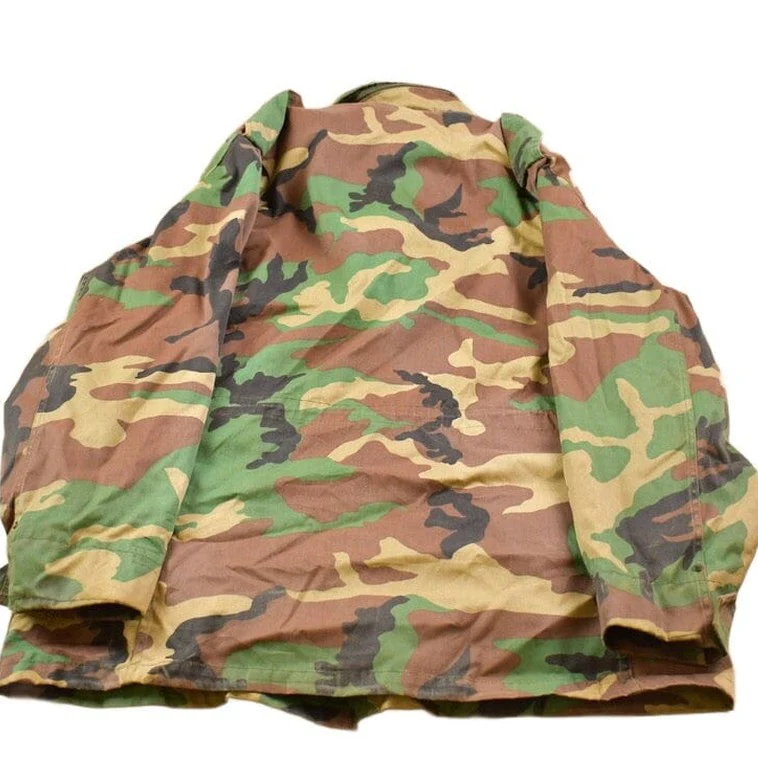 Vintage 1990s Military Woodland Camo Combat Shirt - Image 2