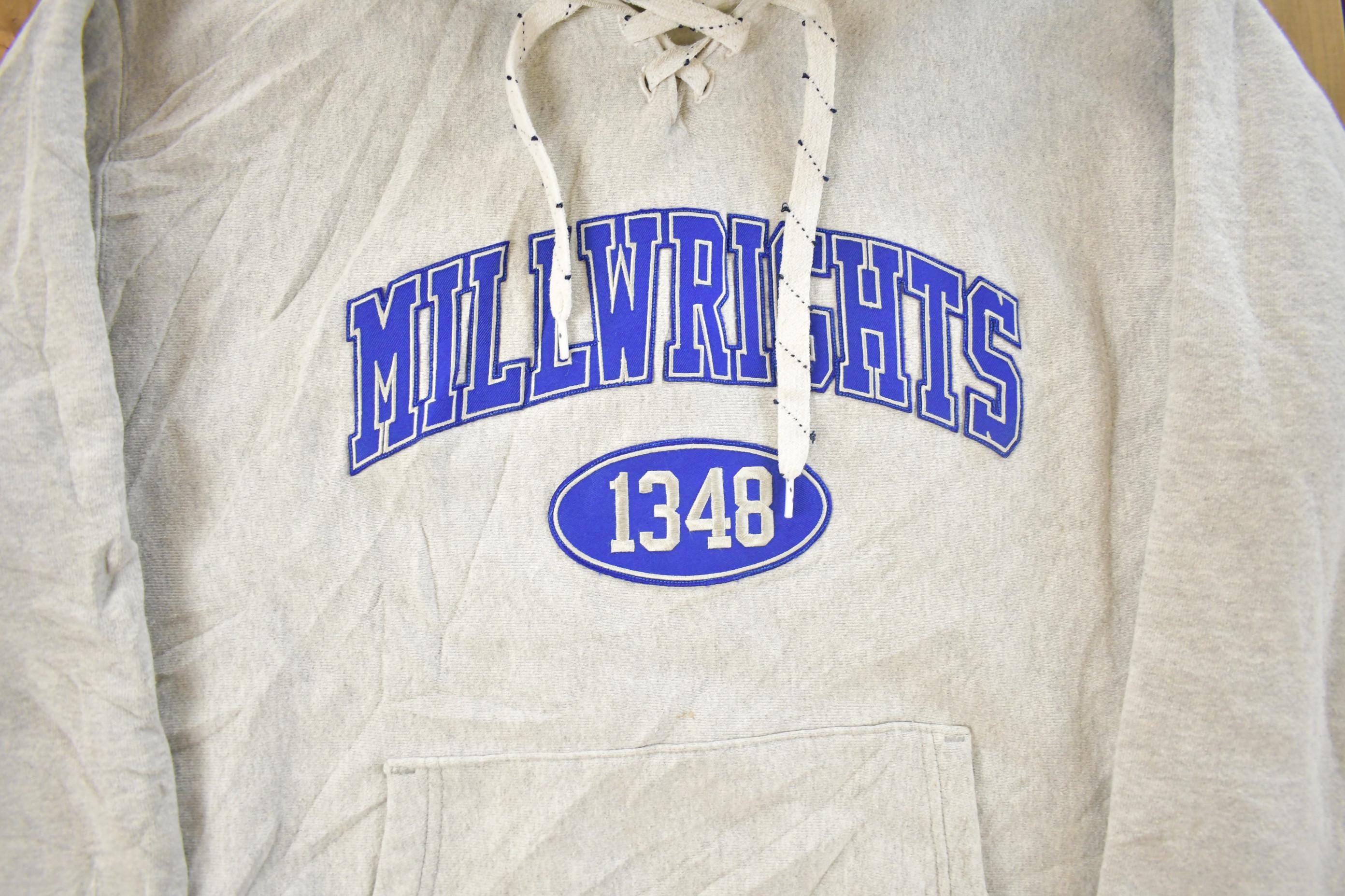 Vintage 1990s Millwrights Local 1348 Labor Union Hoodie Men's 2XL - Image 3