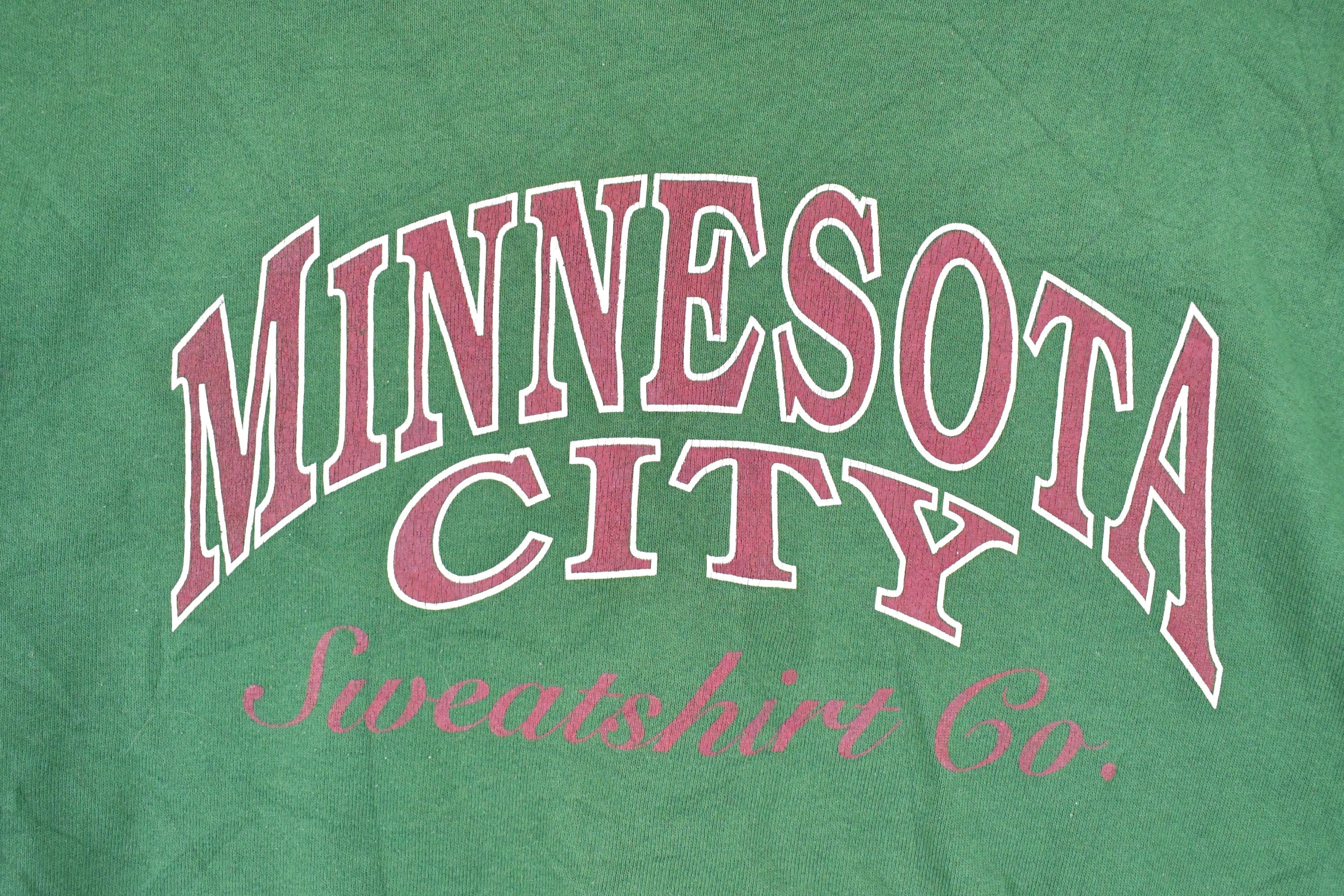 Vintage 1990s Minnesota City Graphic Print Crewneck Sweatshirt Men's L - Image 3