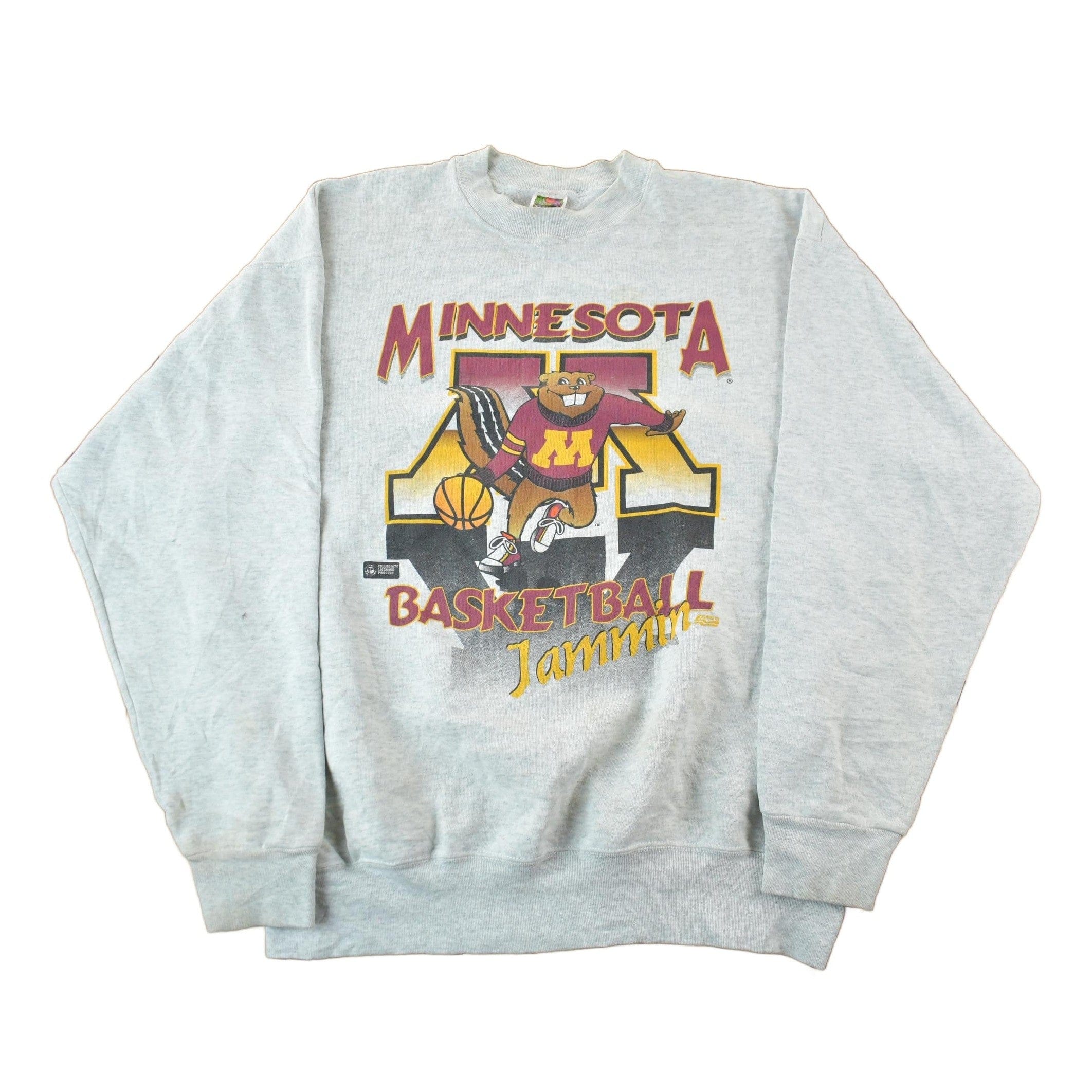 Vintage 1990s Minnesota Golden Gophers University Basketball Collegiate Crewneck Men's XL