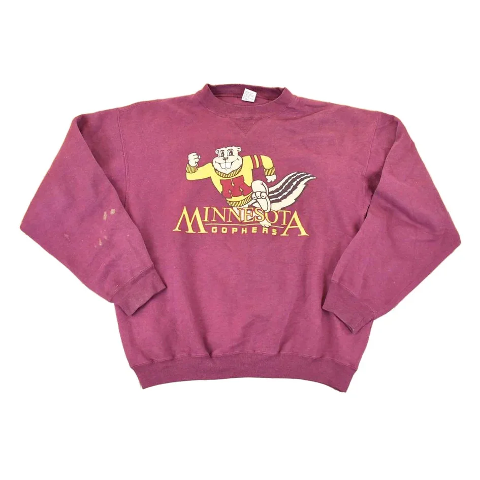 Vintage 1990s Minnesota Gophers Cartoon University Crewneck Sweater Men's XL