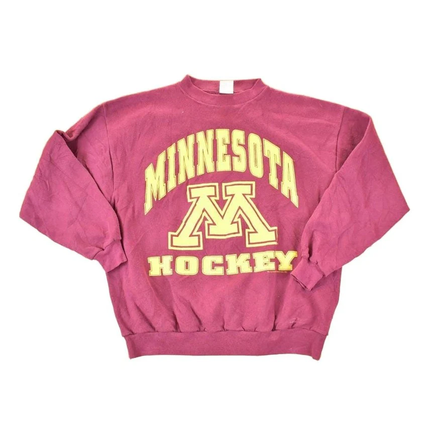 Vintage 1990s Minnesota Hockey Crewneck Sweatshirt Mens L