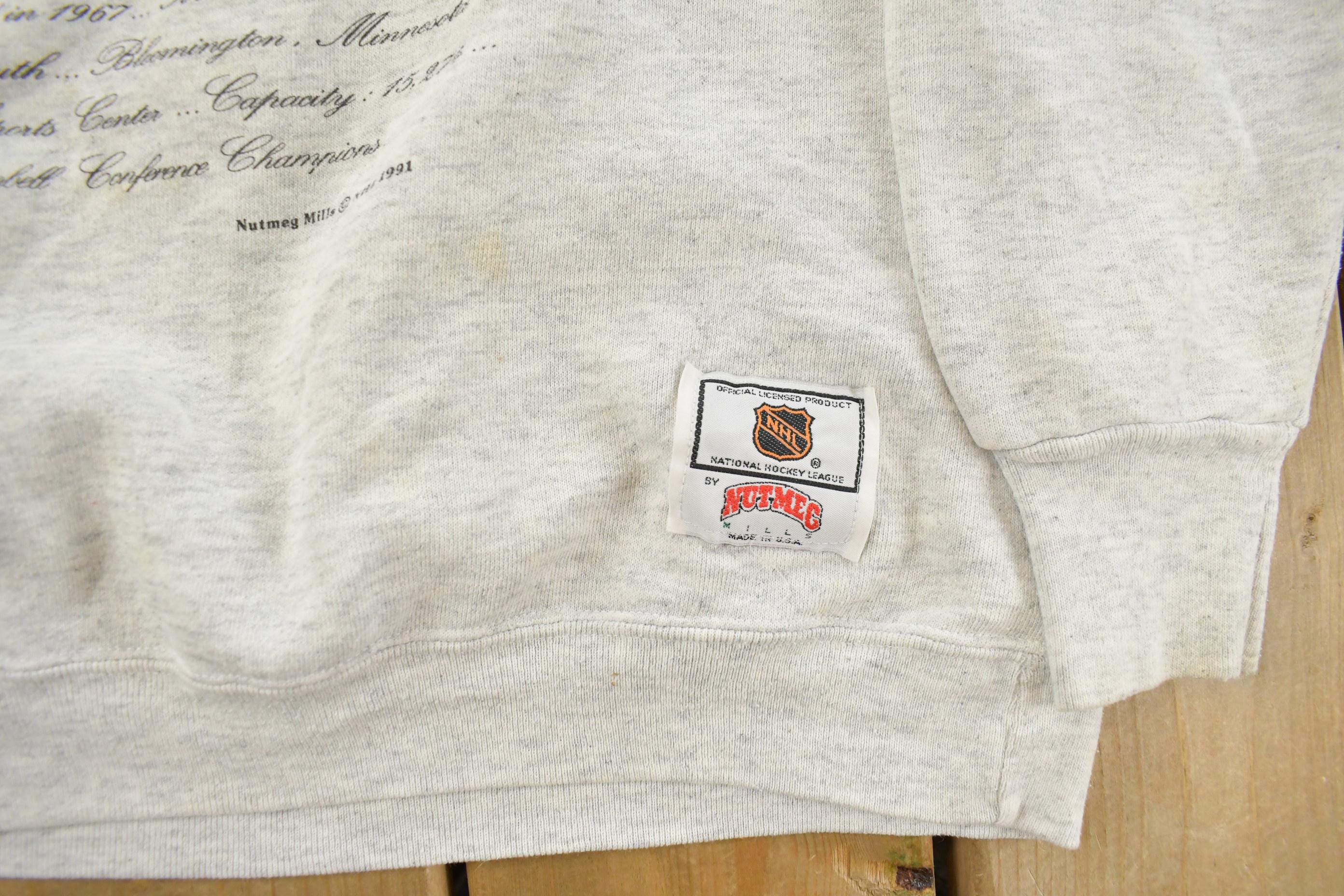 Vintage 1990s Minnesota North Stars NHL Crewneck Sweatshirt Men's Large - Image 4