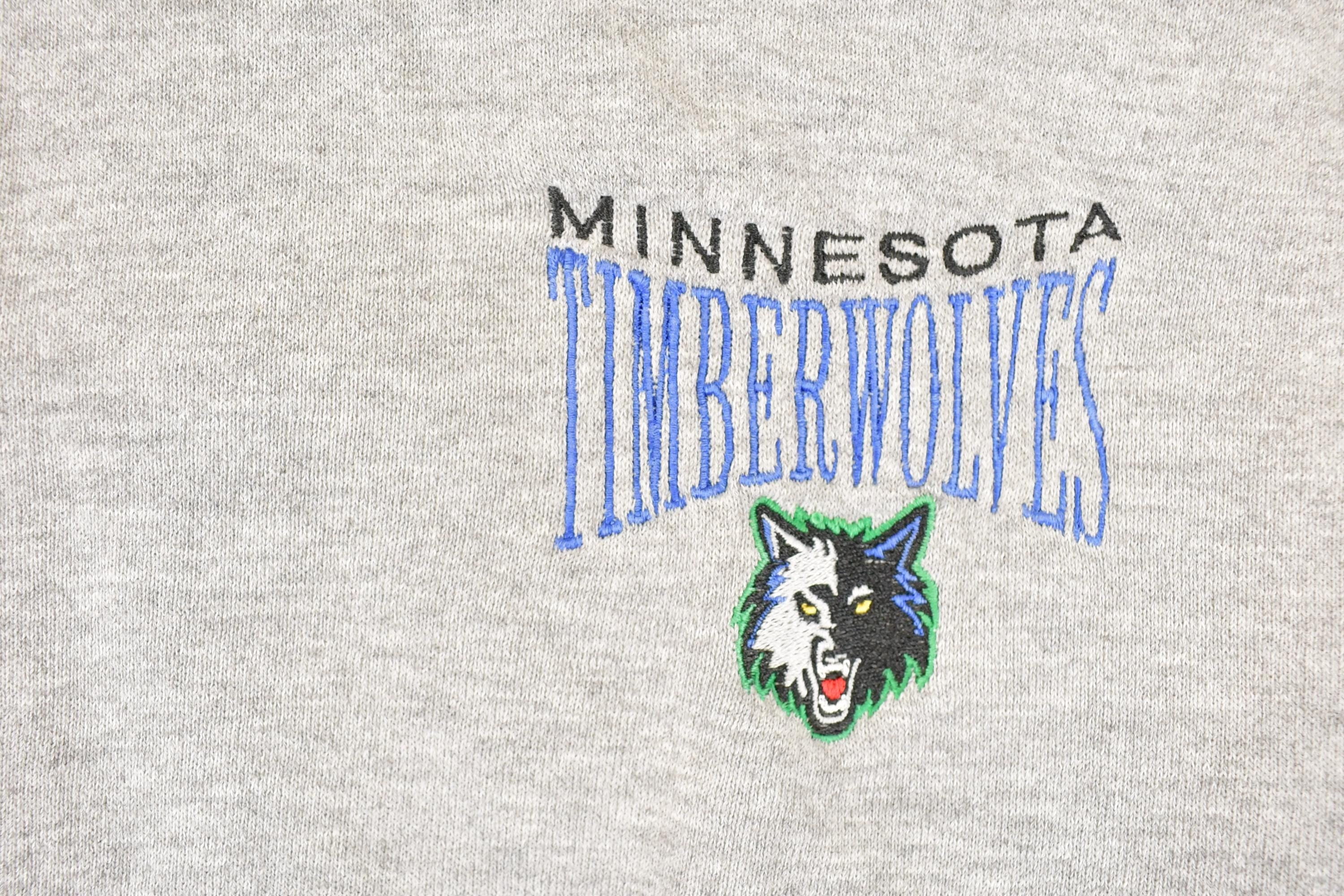 Vintage 1990s Minnesota Timberwolves NBA Turtleneck Sweatshirt Mens M - Image 3
