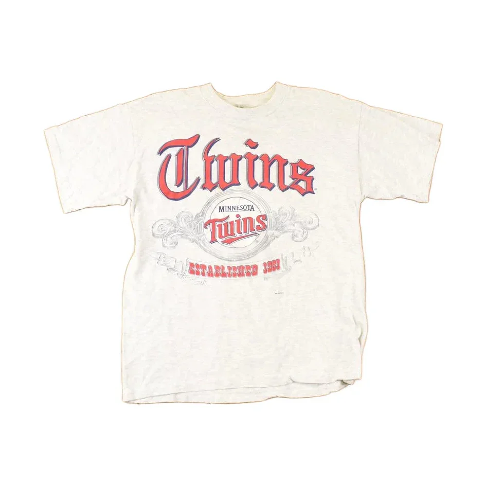 Vintage 1990s Minnesota Twins Gothic Font MLB T-Shirt Men's M