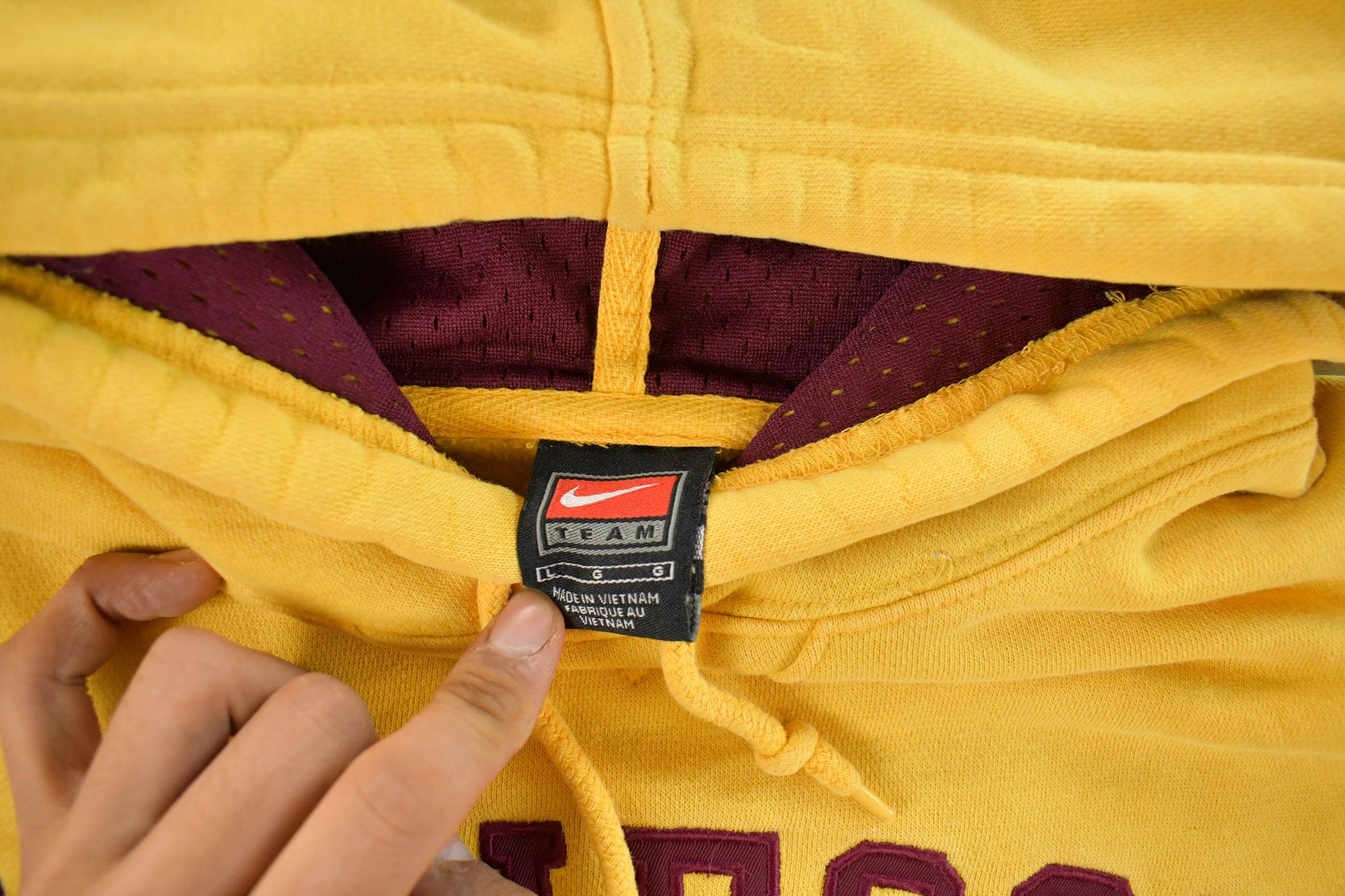 Vintage 1990s Minnesota University Nike Hoodie Sweatshirt Men's XL - Image 5