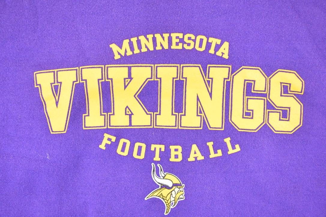 Vintage 1990s Minnesota Vikings NFL Crewneck Sweatshirt Men's XL - Image 3