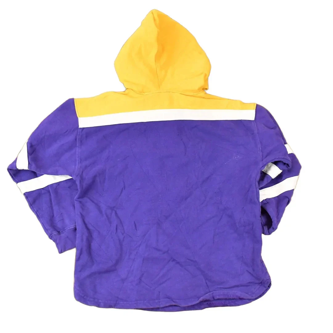 Vintage 1990s Minnesota Vikings NFL Kids Touchdown Club Hoodie Sweatshirt Youth L - Image 2