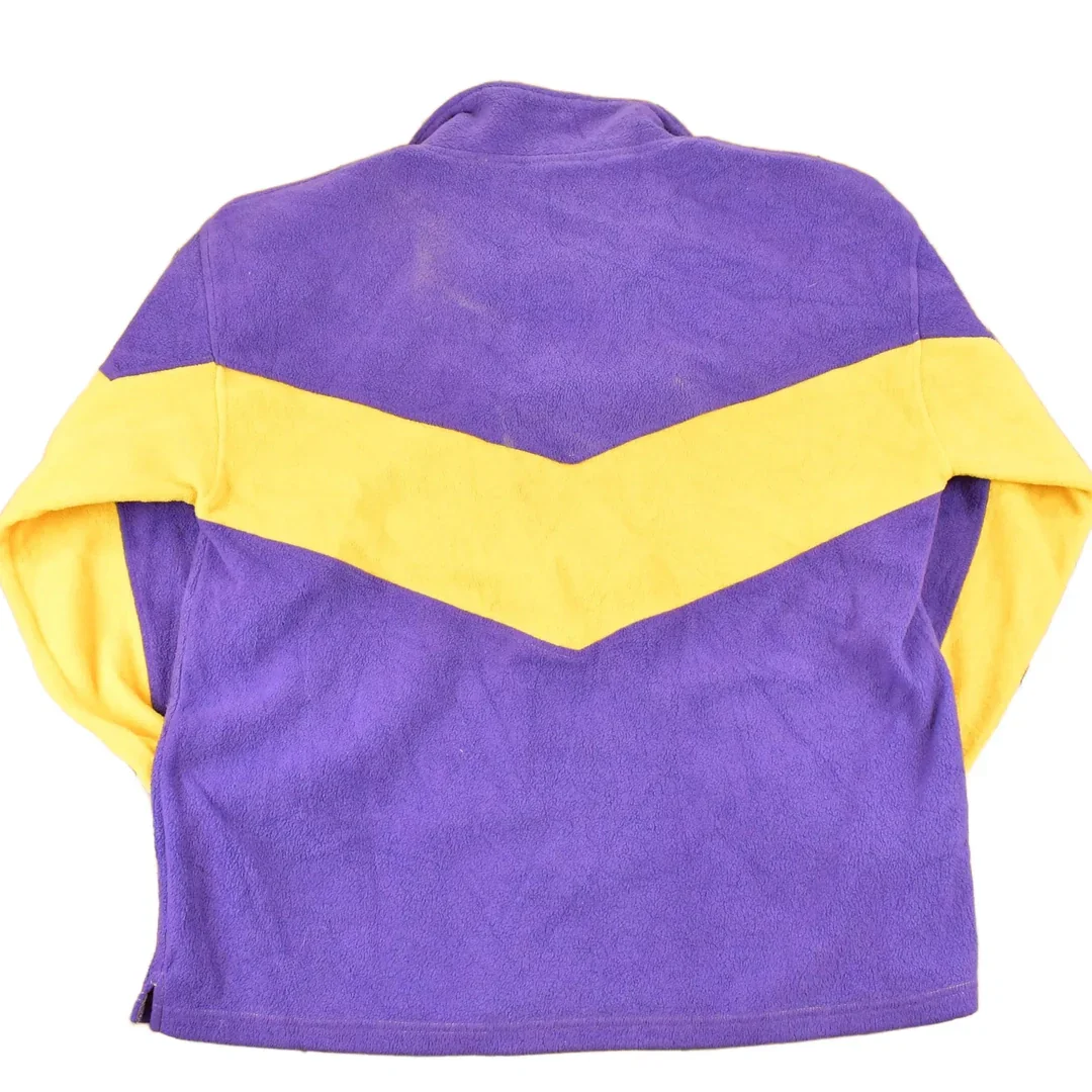 Vintage 1990s Minnesota Vikings NFL Quarter Zip Fleece Sweater Men's XL - Image 2