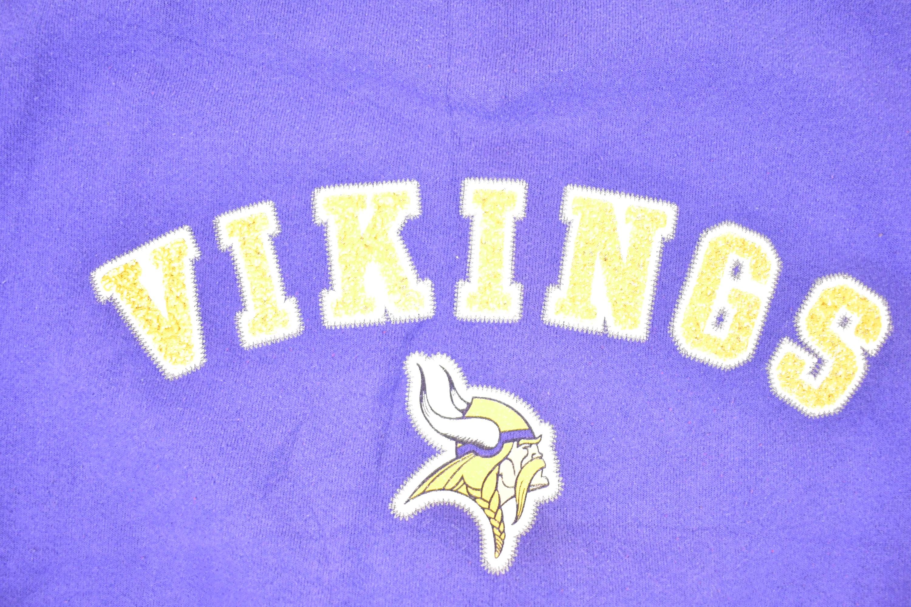 Vintage 1990s Minnesota Vikings Riddell NFL Crewneck Sweatshirt Mens L - Image 3