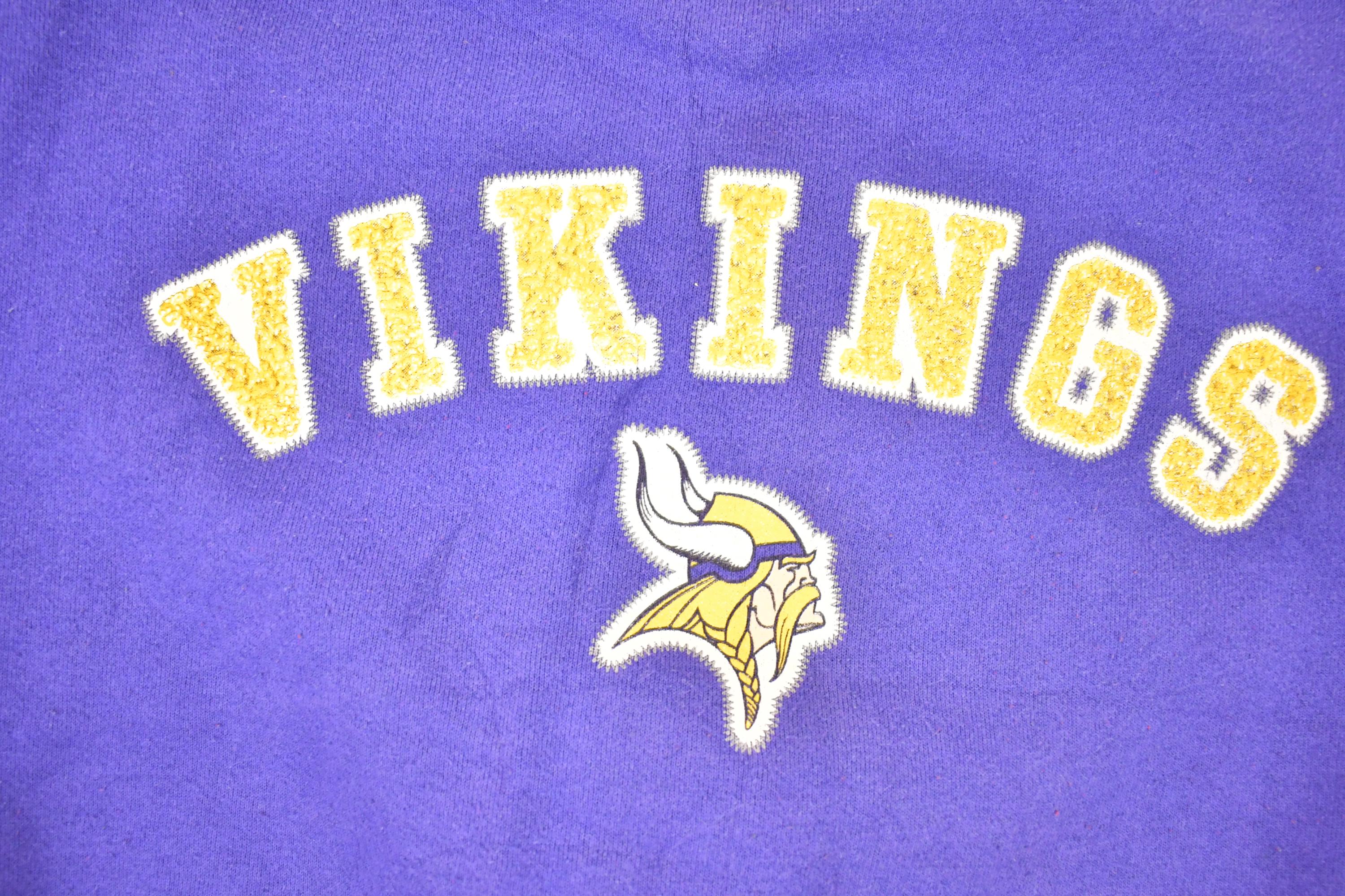 Vintage 1990s Minnesota Vikings Riddell NFL Crewneck Sweatshirt Mens L - Image 4